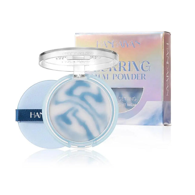 HANDAIYAN Light Mist Water Resistant Oil Control Brightening Complexion Matte Concealer Setting Powder with Powder Puff Makeup