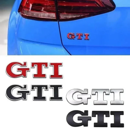 Metal GTI Logo Car Rear Trunk Emblem Side Sticker for Volkswagen VW Golf 4 5 6 7 8 Polo Jetta Tiguan Passat T-Roc MK2 MK5 MK7