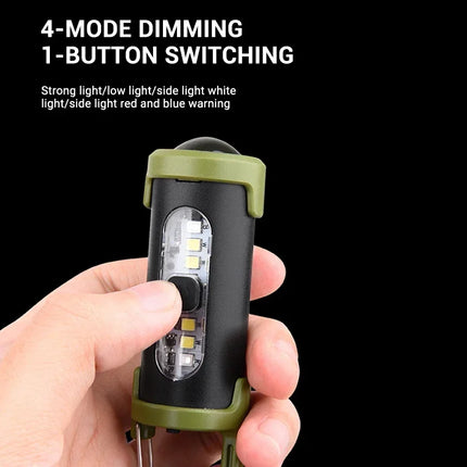 Powerful EDC LED Flashlight Keychain Rechargeable Hanging Portable Flashlights Waterproof Keyring Camping Walking Pocket Lamp