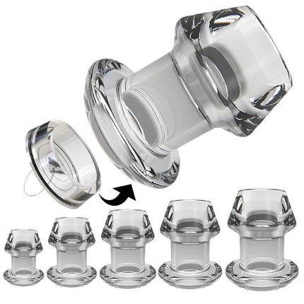 Anal Plug Dilator Hollow Butt Plugs Tunnel Cleaning Expansion Masturbator Shower Enema Prostate Massager Intimate Goods