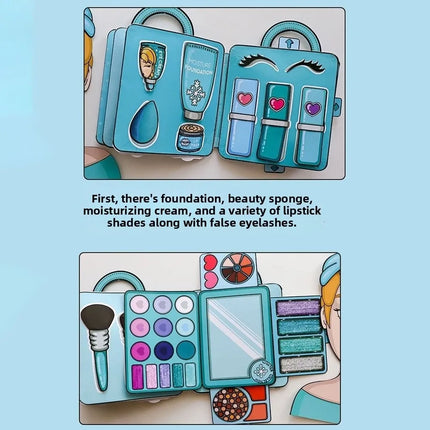 Developmental 3D Nail Shop Quiet Book Creative Homemade DIY Dress Up Puzzle Style Craft Makeup Quiet Book Toddlers