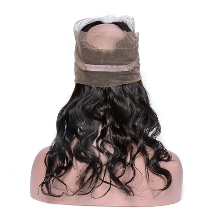 Body Wave Human Hair 360 Lace Frontal Only Body Wave 360 Lace Closure Human Hair Transparent Lace Pre plucked Natural HairLine