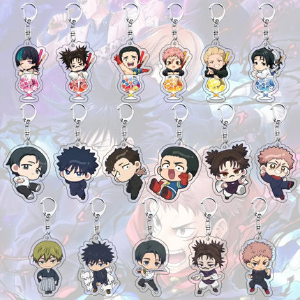Anime JUJUTSU KAISEN 6cm Acrylic Cute Character Yuji Itadori Backpack Pendant Car Key Decoration Fan Gift Keychain