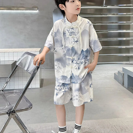 Kung Fu Uniform Hanfu Tai Chi Tai Ethnic Style Wushu Kids Clothes Children's Clothing Traditional Boys Sets Cosplay Costumes