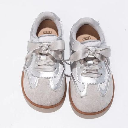 2025 Children's Board Shoes Four Seasons Models Gold Casual Boys Girls Training Shoes Soft Kid Baby Sneakers