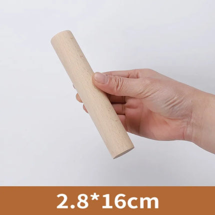 Solid Wood Rolling Pin Noodle Pasta Dumpling Skin Household Rolling Noodle Biscuit Fondant Stick Kitchen Cooking Baking Tool