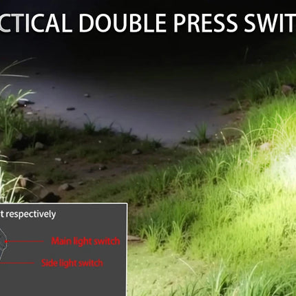 Rechargeable 1500 Lumen Flat Flashlights EDC Tactical Flashlight,Dual-Switches LED Small Flashlight with Digital Display,Stainle