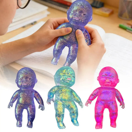 Soft Shiny Silicone Squish Toy Stretchy Slow Rebound Hand Toy Daily Mood Calming Plaything Ideal Party Present for All People