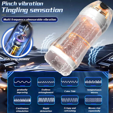 Automatic Sucking Male Masturbators Powerful 10 Sucking Vibrator Modes Pocket Pussy Artificial Vagina Sex Toy for Adult Supplies