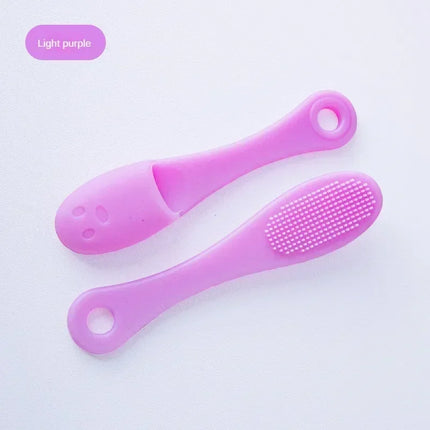 Silicone Nose Brush Facial Pore Cleaner Portable Blackhead Double-sided Massage Brushes Beauty Cleaning Tool Facial Nasal Scrub