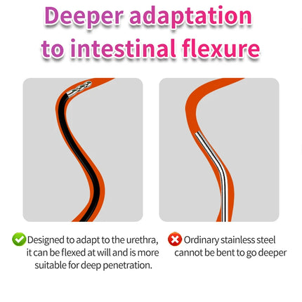 Electric Shock Soft Urethral Sound Dilators Penis Plug Beads Masturbator for Men Sexual Stimulating Toy for Gay Urethral Play