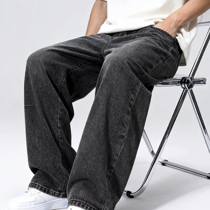 Men's Loose-fit Straight-leg Jeans  Durable and Washable Men's Denim Trousers for Men  Perfect Gift for Boyfriends and Husbands