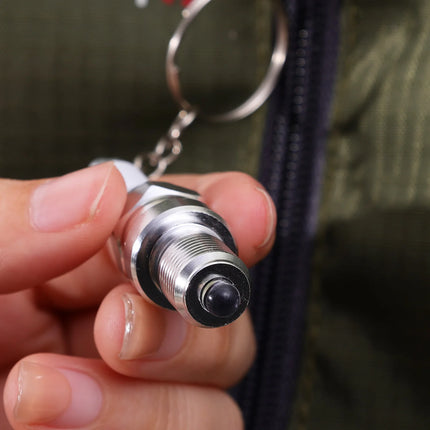 Casual Fashion Sparkplug LED Key Ring for Men Spark Plug Pendant Key Chain Keychain Car Parts Keyring Marvel Drive Key Chains
