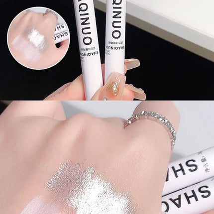Pearlescent Matte White Eyeshadow Eyeliner Pencil Waterproof Glitter Eyes Shadow Makeup Pigment Silkworm Beauty Eyeshadow Pen