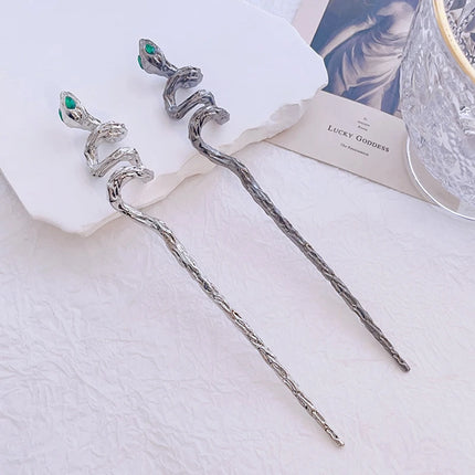 2023 New Vintage Chinese Women's Hair Stick Metal Glaze Flowers Hair Chopsticks Ladies Pearl Jewelry Hair Sticks Accessories