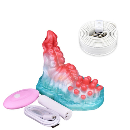 SHAZ Wireless Control Silicone Octopus/Granule Sex Grinder Strapon Grinding Hump Friction Vibration Massage Female Masturbation
