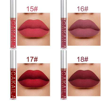 Dark Red Matte Lip Gloss 18 Color Velvet Lip Glaze LongLasting Waterproof Liquid Lipstick Natural Makeup Sexy for Women Lip Tint