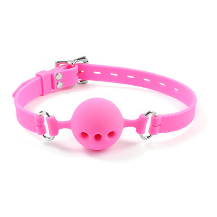 All Silicone Mouth Gag Breathable Ball Gag Adjustable Belt Mouth Sex Toys For Adult SM Games Sexyshop Erotic Accessories