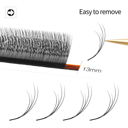 XIUSUZAKI Double Layers W Shaped YY 3DW 4DW Lashes Extensions C+D Curl False Eyelashes Extensions Premade Volume Fans Lashes