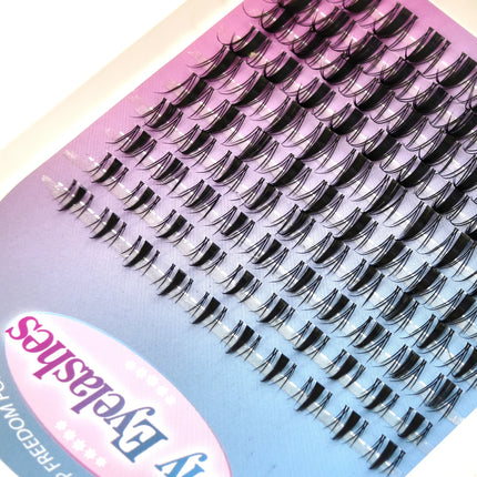HBZGTLAD10row Fairy Lash Clusters Manga Cluster EyelashLash Clusters Wispy Eyelashes Extensions Natural Look C/D Curl Individual