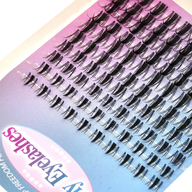 HBZGTLAD10row Fairy Lash Clusters Manga Cluster Eyelash Lash Clusters Wispy Eyelashes Extensions Natural Look C/D Curl Individual