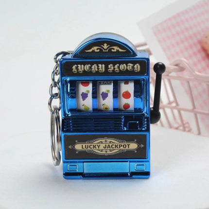 Mini Fruit Slot Machine Keychain Lucky Charm Jackpot Keychains Mini Casino Pendant Bag Charm Novelty Gifts for Kids Adults