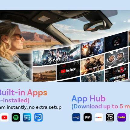 OTTOCAST Play2Video Ultra 3 In 1 Ai Box Wireless CarPlay Android Auto Adapter Built-in APP Hub for Youtube Netflix IPTV Tiktok