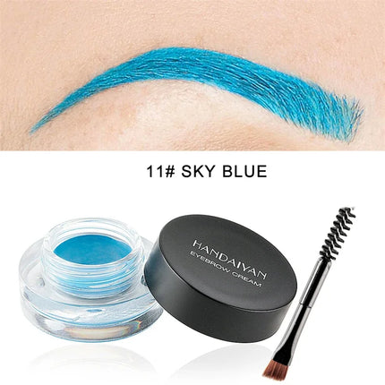 HANDAIYAN 12 Colors Eyebrow Gel Colorful Eyebrow Cream Eyebrow Dye Glue No Fading Waterproof Long Lasting Brow Makeup Cosmetics