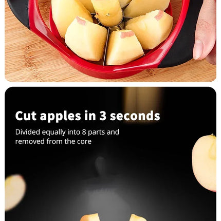 Stainless Steel Apple Slicer & Corer, Super Sharp Apple Cutter Peeler, Multifunctional Kitchen Tool for Fruit Cutting