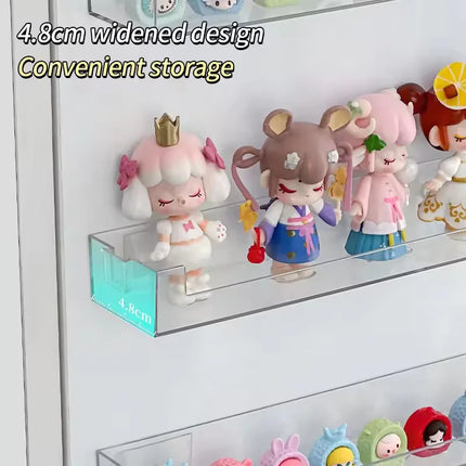 Acrylic Display Stand Wall Mounted Storage Rack Clear Doll Blind Box Storage Organizer Holder Children Shelf Home Offices