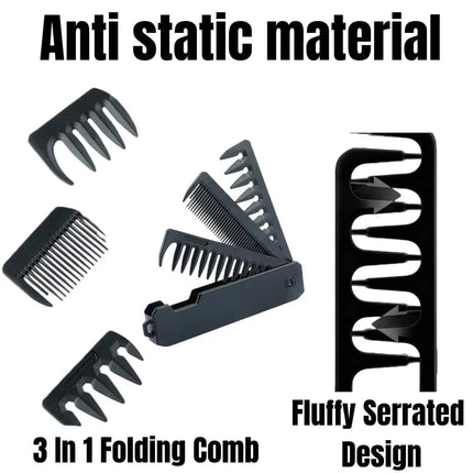 4pc Hair Comb for Men Hair Brush Set, Vent Brush Texture Comb Men Styling Comb Wide Tooth Design for Unique Styles Salon Tools