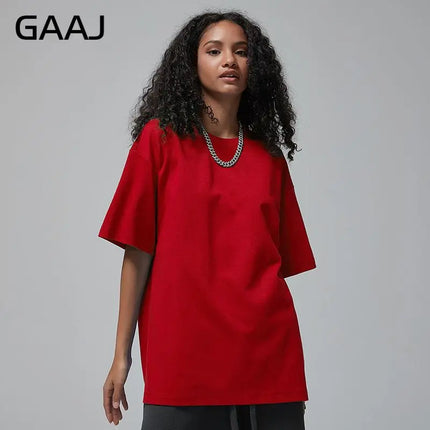 100% Cotton T shirt Women,Short Sleeve Plain Tops,Solid Oversized Hip Hop Tee Shirts,Quality Clothing Heavy Weigh 8.8oz 250gsm