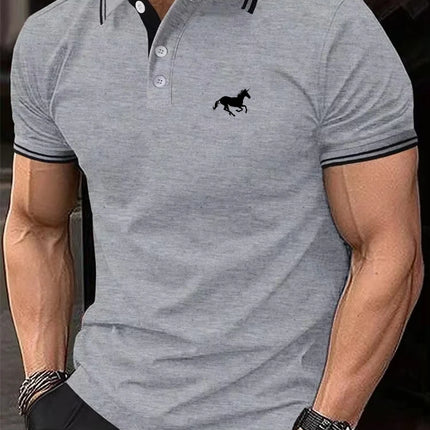 New Men's T-shirt Classic Short sleeved Polo Shirt Summer Top Casual T-shirt Button Lapel Super Large S-3XL Casual Polo Shirt