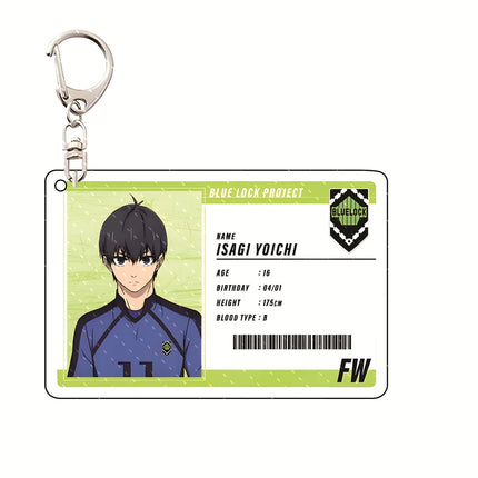 Blue Lock Player ID Card Version 6cm Acrylic Keychains Anime Collectible Merchandise Bag Pendant Fan Gift