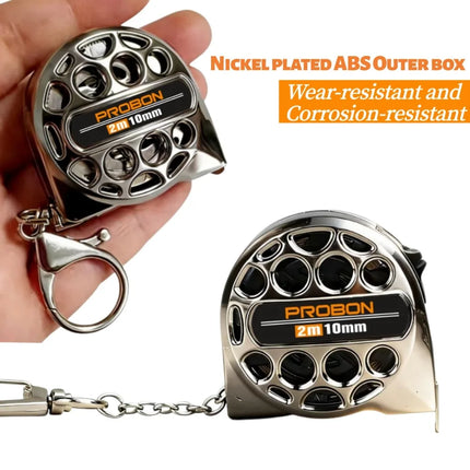 2M Mini Keychain Tape Measure Retractable Measuring Tape 2M Tape Measure for Household and DIY Measuring Exquisite Small Gifts
