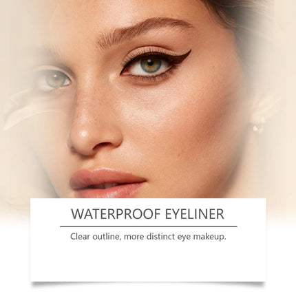 Eyeliner Pencil Waterproof Long Lasting Smooth Matte Eye Liner Fast Drying Smudge Resistant Black Eye Makeup Eyeliner Stamp Pen