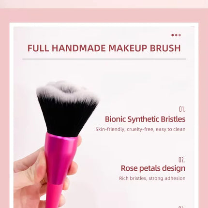 Powder Brush Multi-Use - Hypoallergenic Makeup & Nail Art Tool, Soft Synthetic Fibers for Loose Powder/Glitter Application﻿