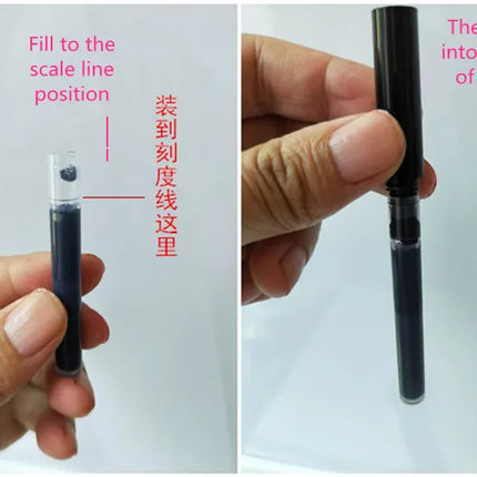 10/30/50pcs 1ml DIY Straight Fill Empty Eyeliner Tube With Steel Ball Liquid Eyeliner Pen Empty Pen Cosmetic Container