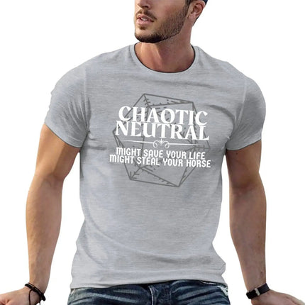 Chaotic Neutral - Might Save Your Life. Might Steal Your Horse DnD Character Alignment Print T-Shirt