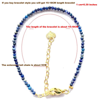 Natural Stone Beads Necklaces bracelet 2-3MM Faceted Round Quarts Tourmalins Mini Beads Necklaces For Women Jewelry Gifts