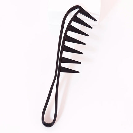 1PC Wide Teeth Shun Hair Comb – Plastic Massage & Curling Comb, Salon Hairdressing Styling Tool for Real Hair Wigs