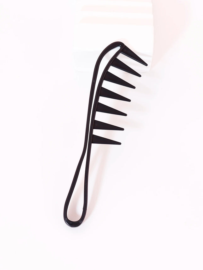1PC Wide Teeth Shun Hair Comb – Plastic Massage & Curling Comb, Salon Hairdressing Styling Tool for Real Hair Wigs