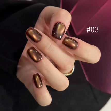 MIANEL 12ML Burning Love Cat Eye Gel Polish 2025 New Arrival - Brightening Dragon Fruit Pink with Glass Bead Cat Eye Nail Art
