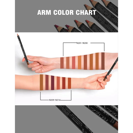 14 Colors Matte Lipstick Pencil Long-lasting Waterproof Lip Pencils High Pigmented Lips Liner Lip Beauty Make Up Tools Nude Pink