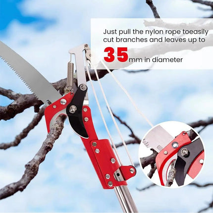 Tree Pole Saw Telescoping Lightweight Branch Trimming Tool for Backyard Orchards Flowers Vineyards Large Farmlands Gardening
