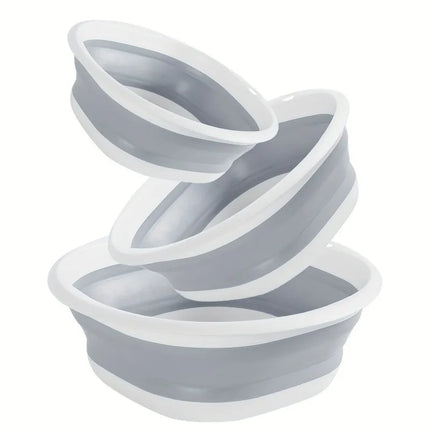 Folding Wash Basin Plastic Wash Basin Tub Lightweight Collapsible Basin Multi-purpose Washbasin for Bathroom Kitchen BXLP01