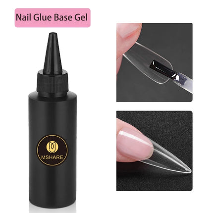 MSHARE 100ml Shiny Top Coat No Wipe Top Nail Gel for Gel Polish Semi-permanent Varnish No Sticker Hard Top Gel