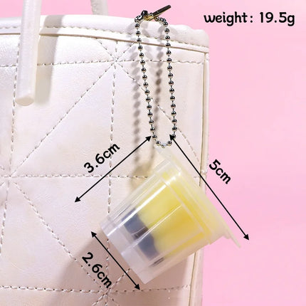 jelly Macaron pudding keychain Knead the stress-relieving jelly pendant to make it soft and simulate the snack bag pendant