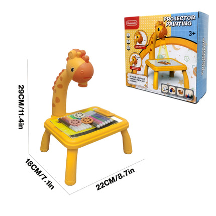 Kids' Drawing Table with Projection, Mini Multifunctional Educational Toy, Creative Painting Toy, Best Christmas Gift for teen