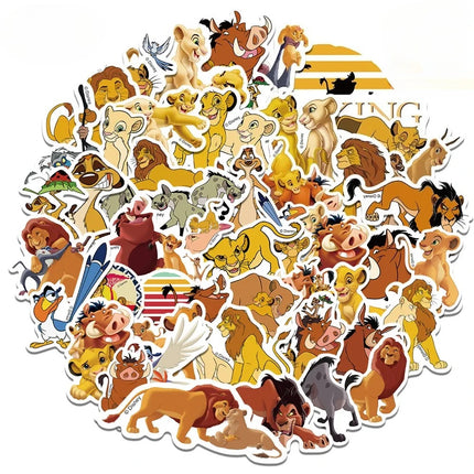 Cute lion Party Stickers Cartoon King Graffiti Decals for Kids Laptop Luggage Scrapbook Waterproof PVC Sticker